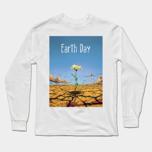 Earth Day: A Blue Reflection on Our Planet’s Fragile Existence Long Sleeve T-Shirt